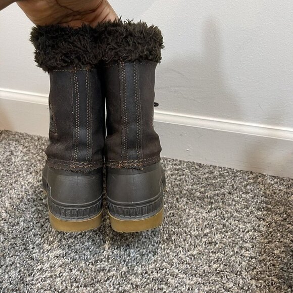 Vintage Sorel Kaufman Snow Winter Boots Brown Size 6 Men’s 8 Women’s Lined